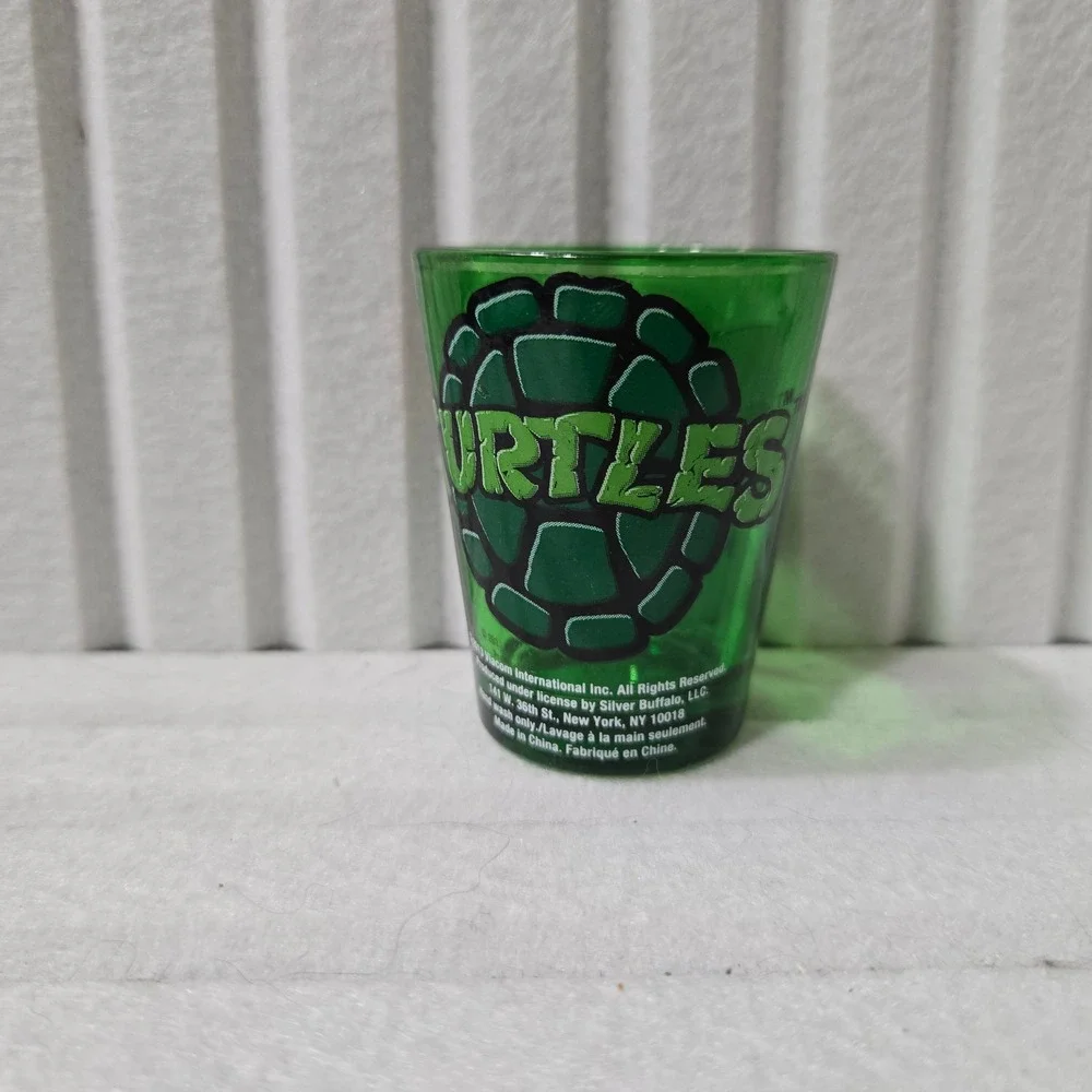 Silver Buffalo TMNT Michelangelo Shot Glass Green Mask Ninja Turtles 2013